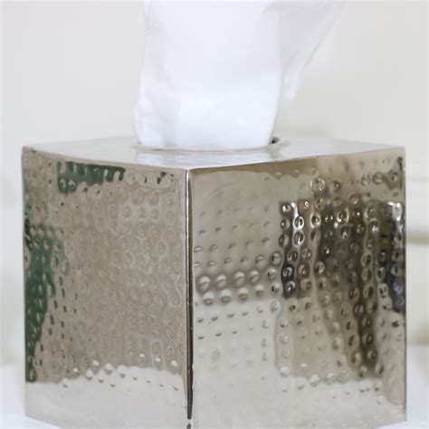 silver metal tissue box covers|tissue box holder.